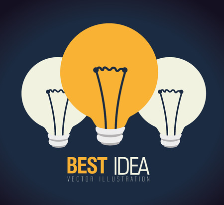 Idea design over blue background, vector illustration.のイラスト素材