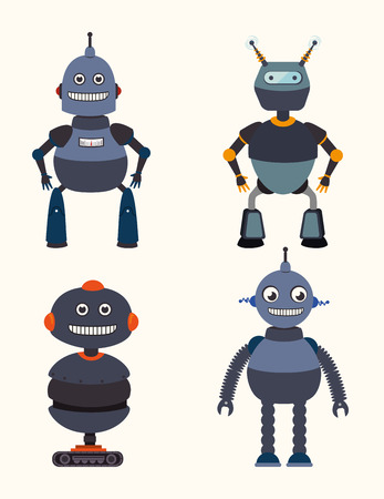 Robot design over white background, vector illustrationのイラスト素材