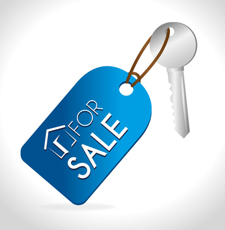 Real estate over white background, vector illustration.のイラスト素材