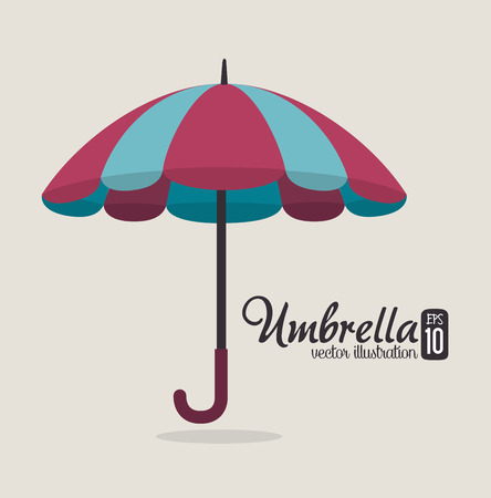 Umbrella design over gray background, vector illustration.のイラスト素材