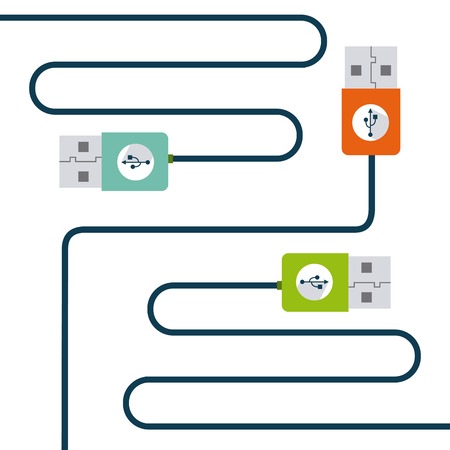usb connection design, vector illustration eps10 graphicのイラスト素材