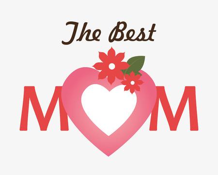 Mom design over white background, vector illustration.のイラスト素材