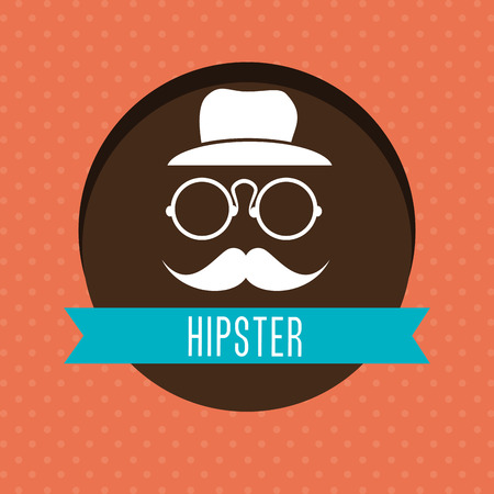 Hipster design over white background, vector illustration.のイラスト素材