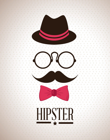 Hipster design over white background, vector illustration.のイラスト素材