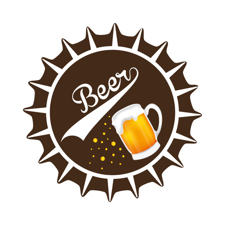 Beer design over white background, vector illustration.のイラスト素材