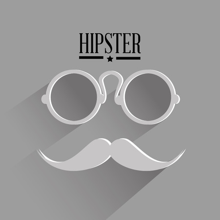 Hipster design over white background, vector illustration.のイラスト素材