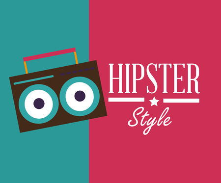 Hipster design over white background, vector illustration.のイラスト素材