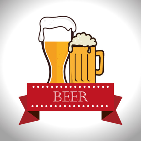 Beer design over white background, vector illustration.のイラスト素材