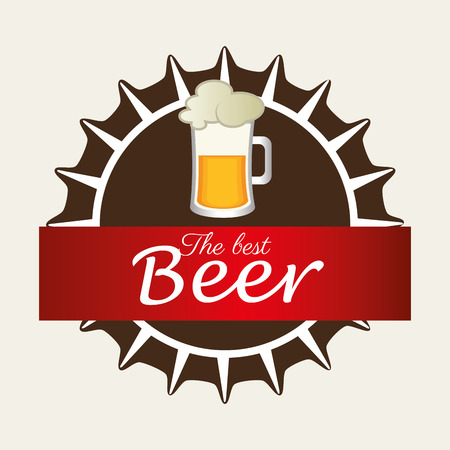 Beer design over white background, vector illustration.のイラスト素材