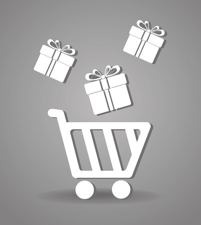 Shopping design over white background, vector illustration.のイラスト素材