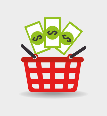 Shopping design over white background, vector illustration.のイラスト素材