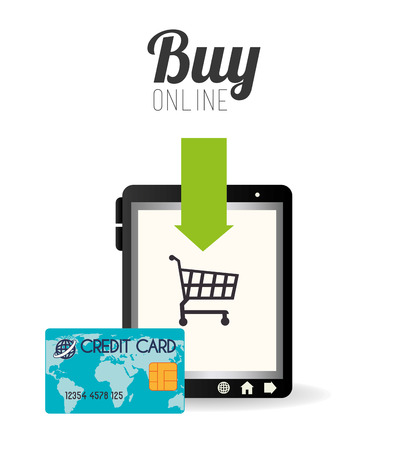 Shopping design over white background, vector illustration.のイラスト素材