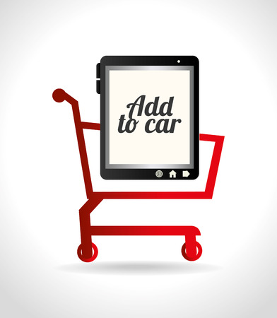 Shopping design over white background, vector illustration.のイラスト素材