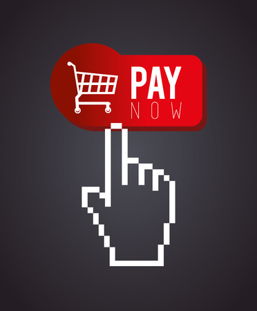 Shopping design over gray background, vector illustration.のイラスト素材