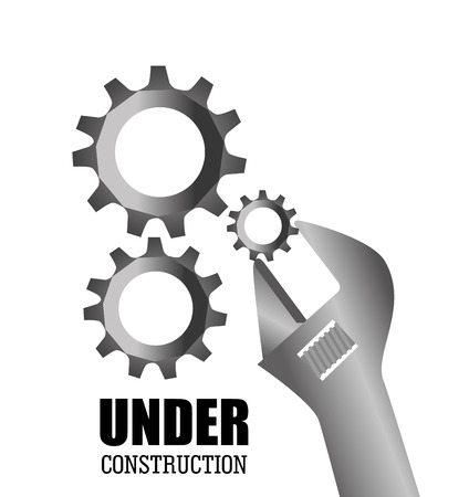 Construction design over white background, vector illustration.のイラスト素材