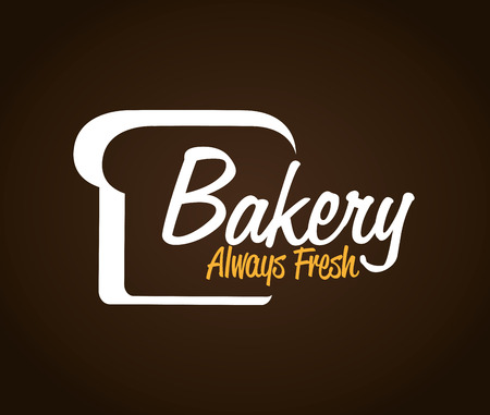 Bakery design over brown background, vector illustration.のイラスト素材