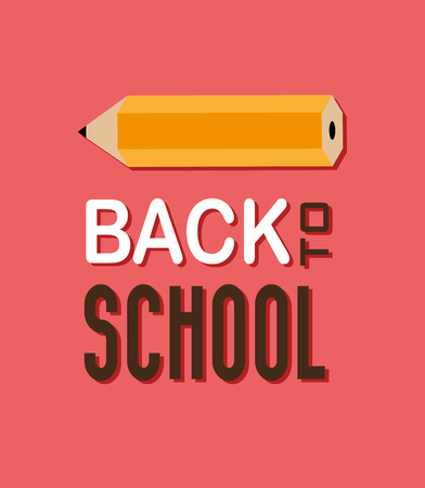 School design over red background, vector illustration.のイラスト素材