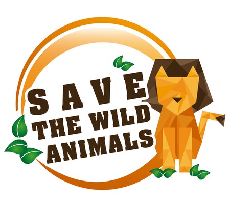 save the animals design, vector illustration eps10 graphicのイラスト素材