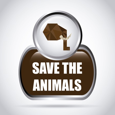 save the animals design, vector illustration eps10 graphicのイラスト素材