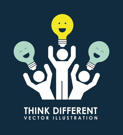 think different design, vector illustration eps10 graphicのイラスト素材