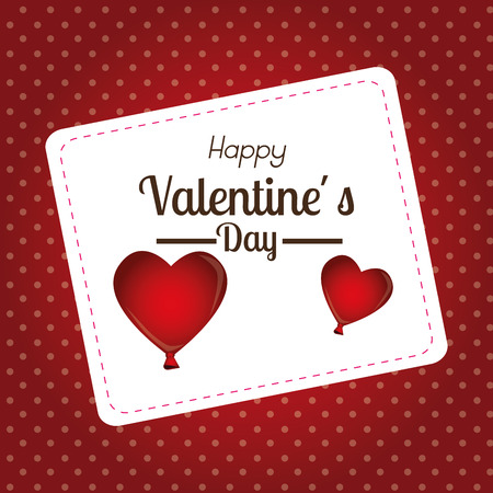 Valentines day over red background, vector illustration.のイラスト素材