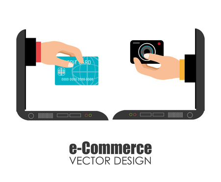 Shopping design over white background, vector illustration.のイラスト素材