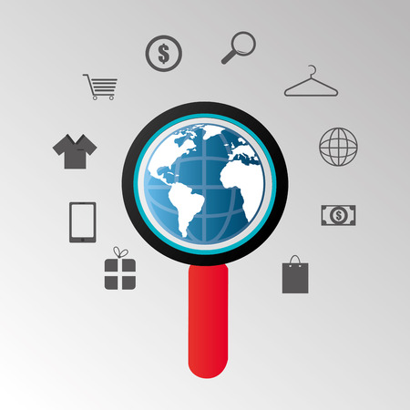 Shopping design over white background, vector illustration.のイラスト素材