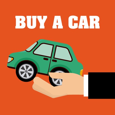 buy a car design, vector illustrationのイラスト素材