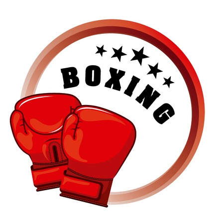 boxing sport design, vector illustrationのイラスト素材