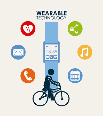 wearable technology design, vector illustration eps10 graphicのイラスト素材