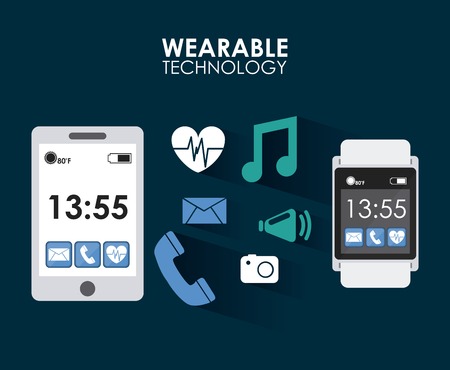 wearable technology design, vector illustration eps10 graphicのイラスト素材