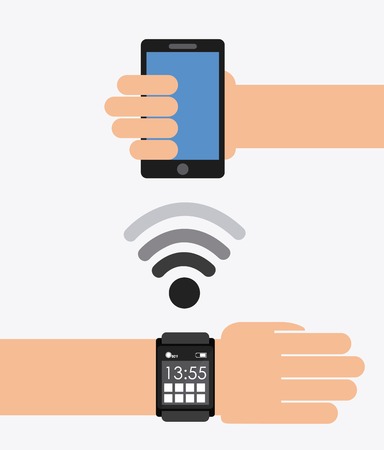 wearable technology design, vector illustration eps10 graphicのイラスト素材