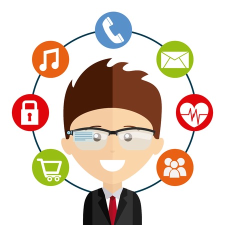 wearable technology design, vector illustration eps10 graphicのイラスト素材