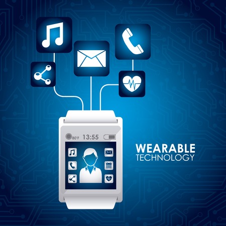 wearable technology design, vector illustration eps10 graphicのイラスト素材