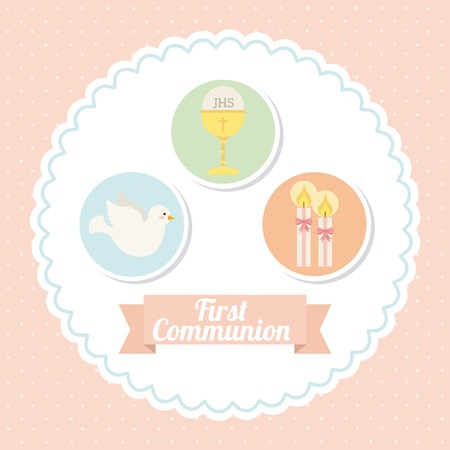 first communion design, vector illustration eps10 graphicのイラスト素材