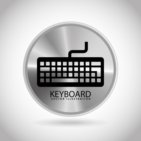 tech silver button , vector illustration eps10 graphicのイラスト素材