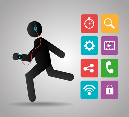 Technology design over white background ,vector illustration.のイラスト素材