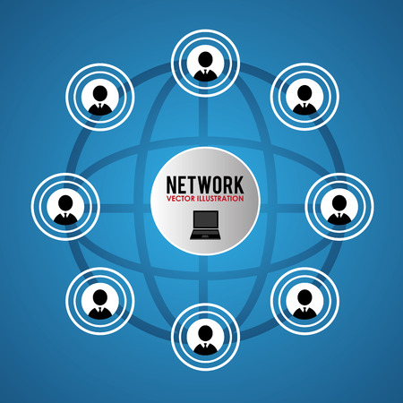 People design over blue background, vector illustration.のイラスト素材