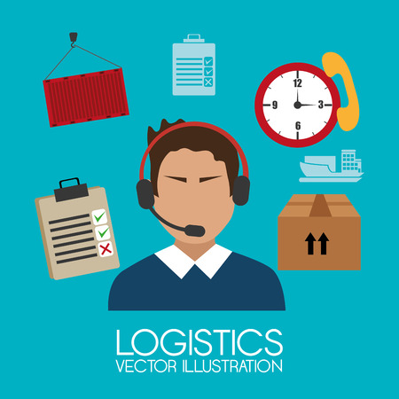 Delivery design over blue background, vector illustration.のイラスト素材