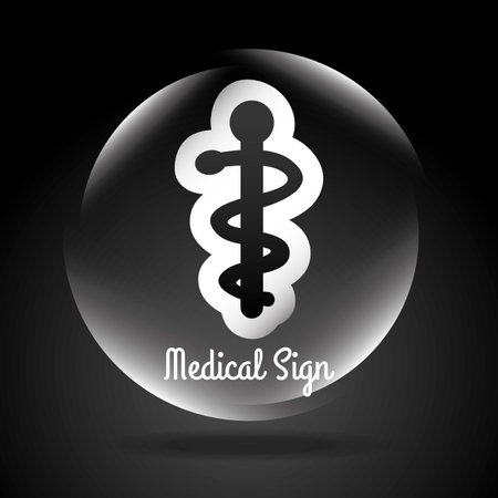 Medical design over black background ,vector illustration.のイラスト素材