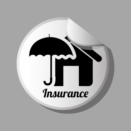 Insurance design over gray background, vector illustration.のイラスト素材