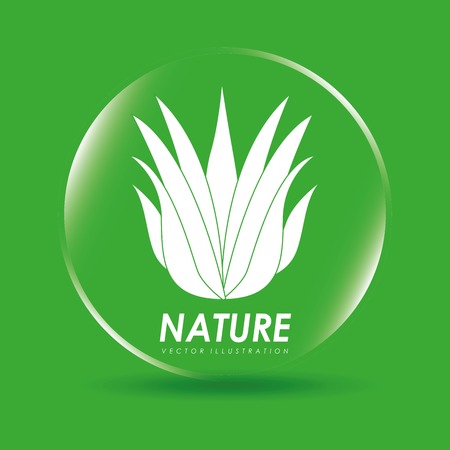 Ecology design over green background ,vector illustration.のイラスト素材