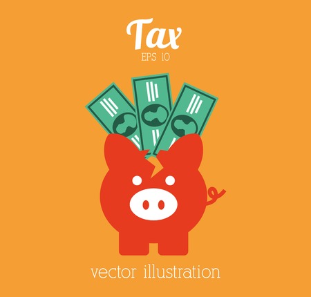 tax icon design, vector illustration eps10 graphicのイラスト素材