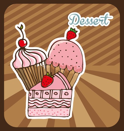delicious dessert design, vector illustration eps10 graphicのイラスト素材