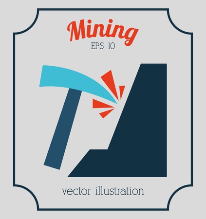 mining icon design, vector illustration eps10 graphicのイラスト素材