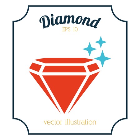 diamond icon design, vector illustration eps10 graphicのイラスト素材