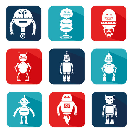 Robot design over white background, vector illustration.のイラスト素材