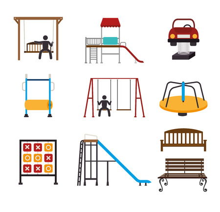 Park design over white background, vector illustration.のイラスト素材