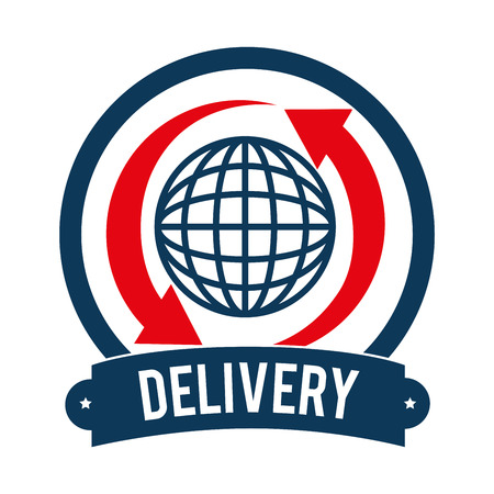 Delivery design over white background, vector illustration.のイラスト素材
