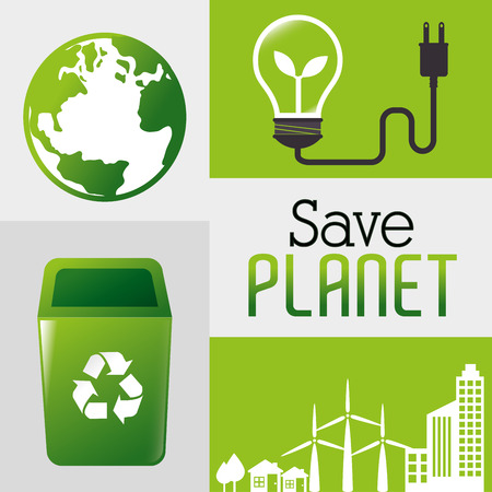 Ecology design over white background, vector illustration.のイラスト素材